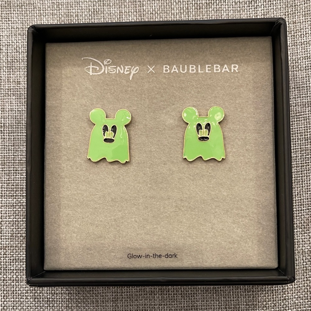 Disney x BaubleBar Mickey Ghost Stud Earrings